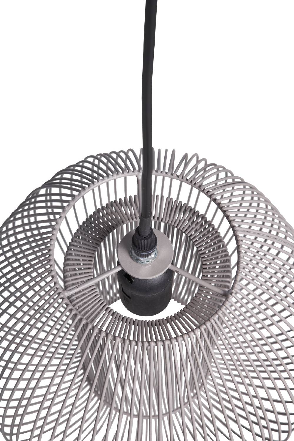 Novità Home Mors - Lampadario Ovale Fili Metallo Grigio