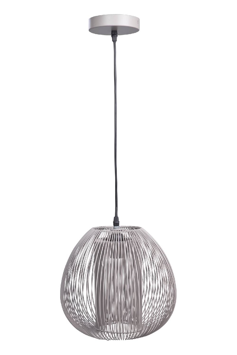 Novità Home Mors - lampadario ovale fili metallo grigio