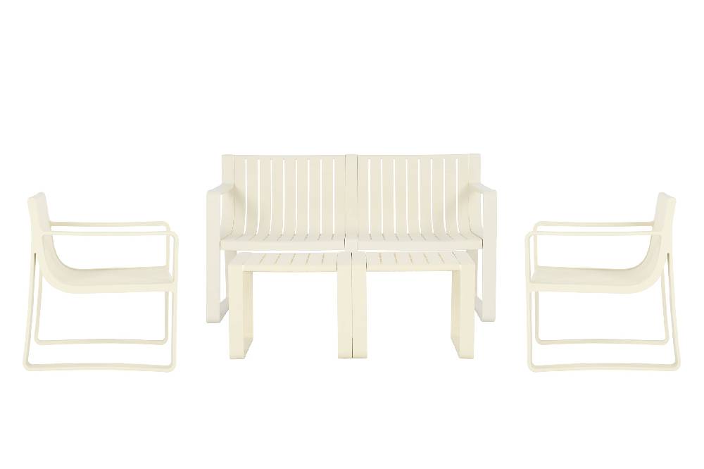 Novità Home Ajobi - Set 1/5 da esterno In Pp Bianco