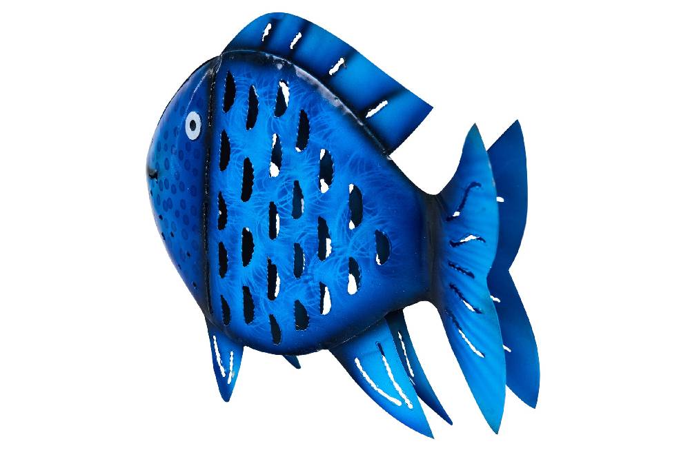 Novità Home Aquarium - Pesce Medio In Ferro Blue