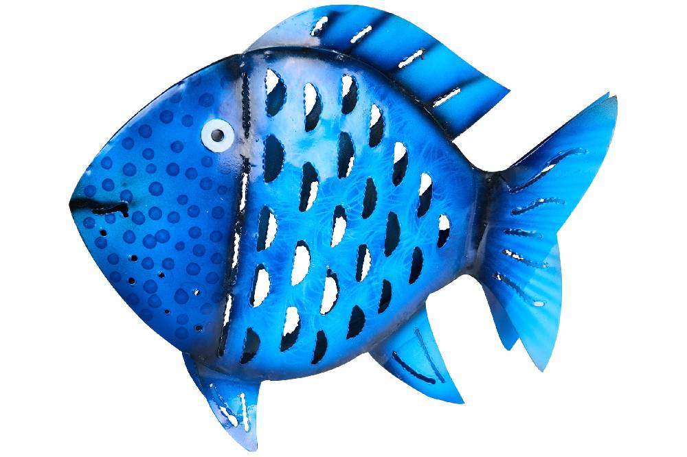 Novità Home Aquarium - Pesce Medio In Ferro Blue