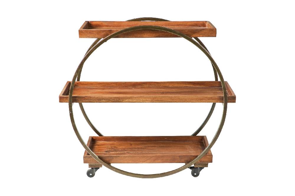 Novità Home Ardesia - Carrello Rotondo 3 Ripiani