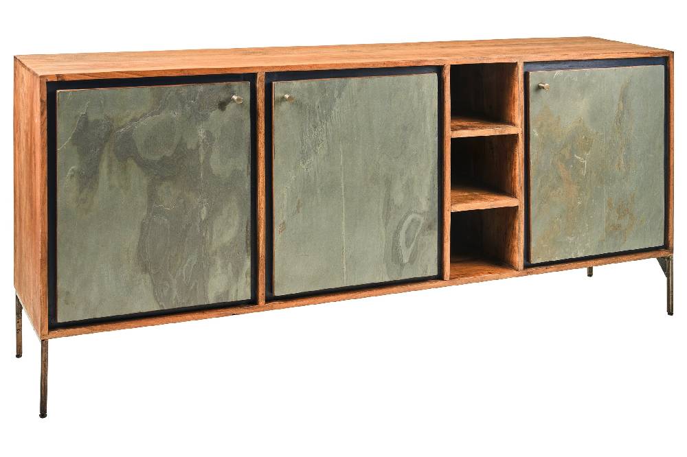 Novità Home Ardesia - Credenza 3 Sportelli 3 Ripiani
