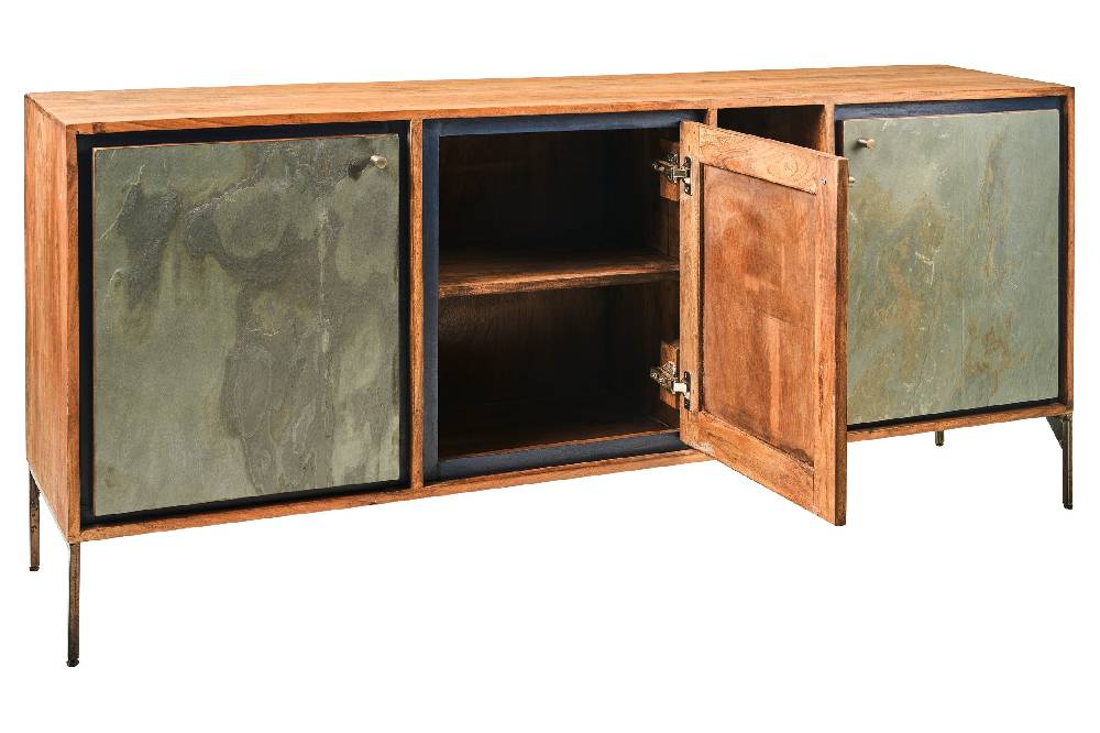 Novità Home Ardesia - Credenza 3 Sportelli 3 Ripiani