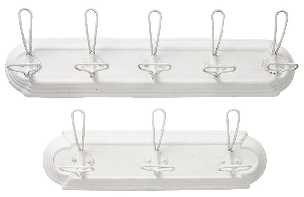 Novità Home Attaccapanni 5 Ganci Ferro Bianco