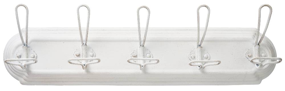 Novità Home Attaccapanni 5 ganci ferro bianco