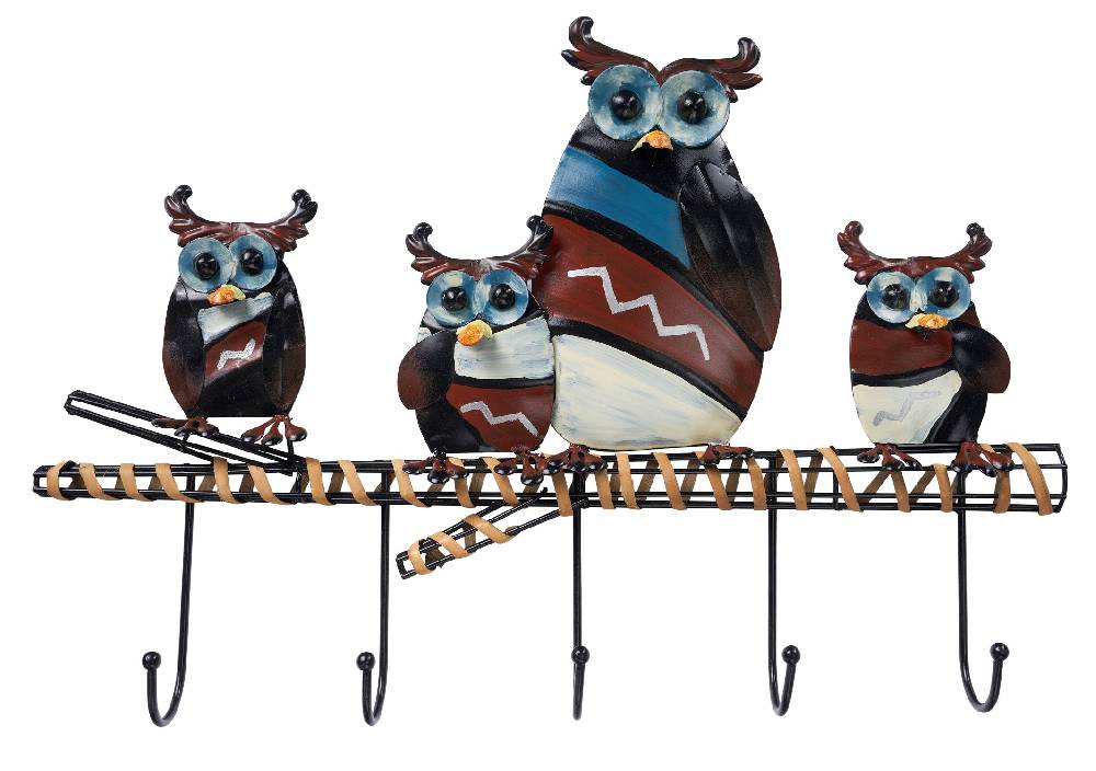 Novità Home Attaccapanni gufi metallo