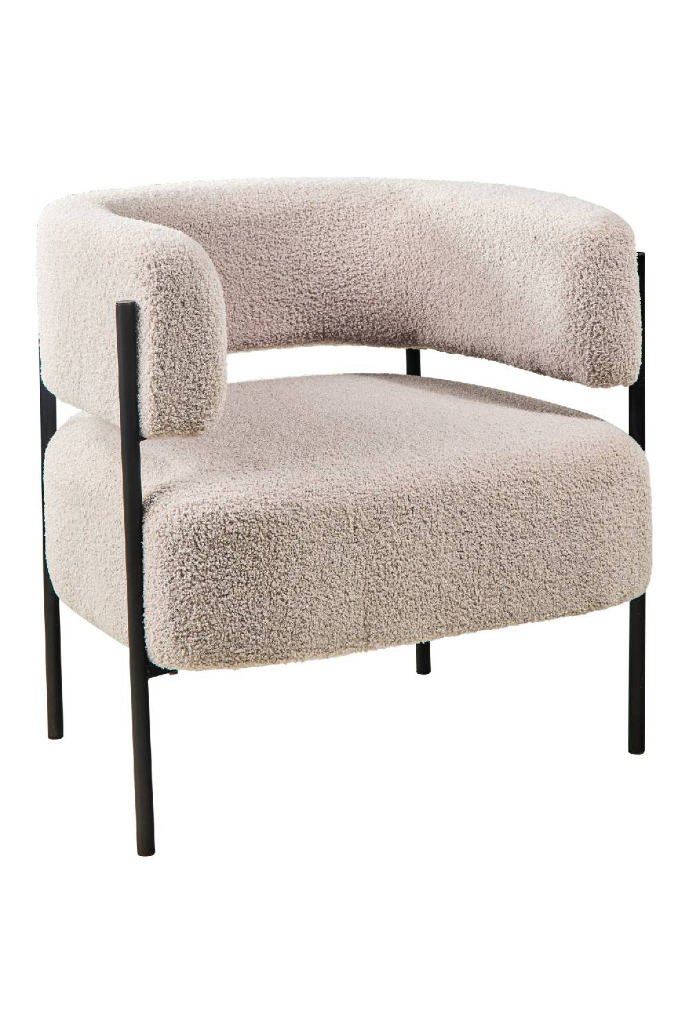 Novità Home Baloo - Poltroncina Tessuto Teddy Grey