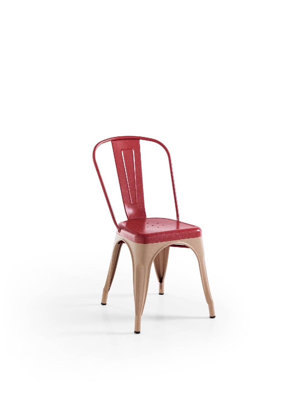 Novità Home Bicolor - sedia in metallo rossa