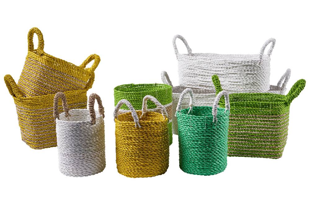 Novità Home Cestino In Seagrass Bianco