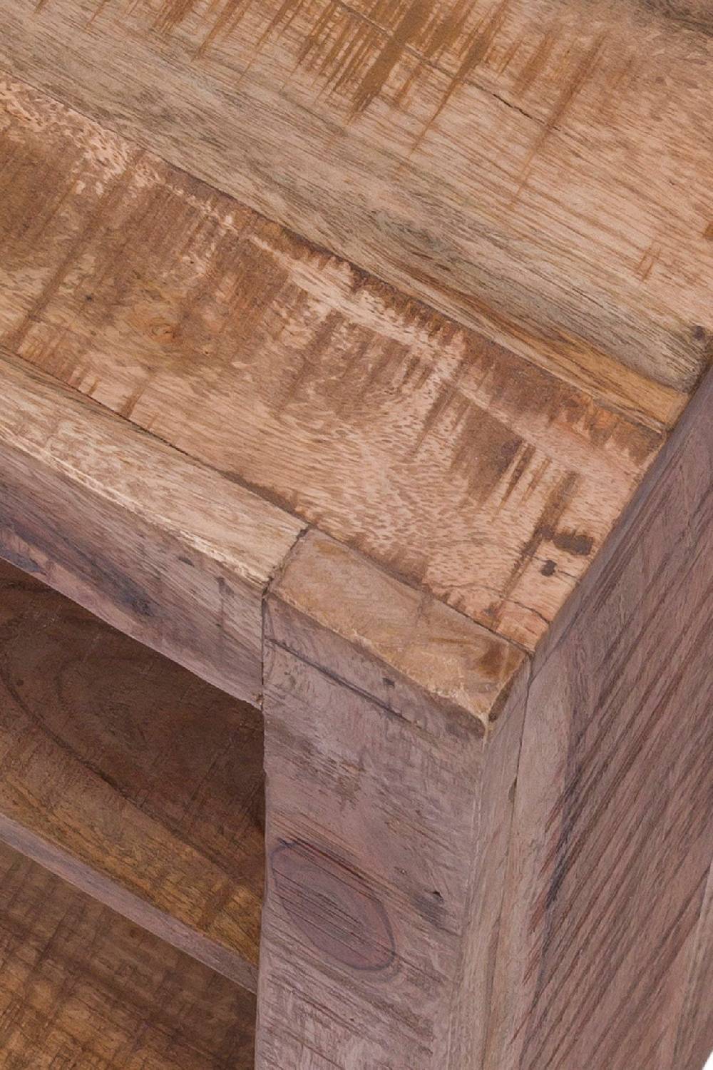 Novità Home Comodino 2 Ripiani In Legno