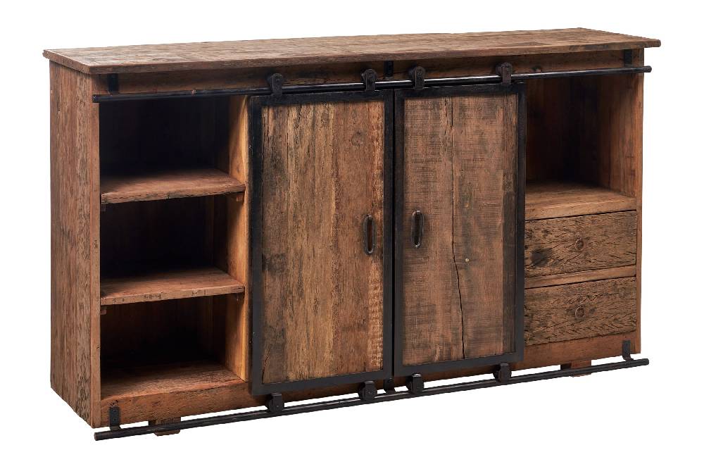 Novità Home Credenza Teak Sportelli Scorrevoli