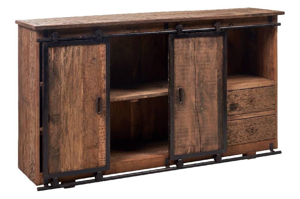 Novità Home Credenza Teak Sportelli Scorrevoli