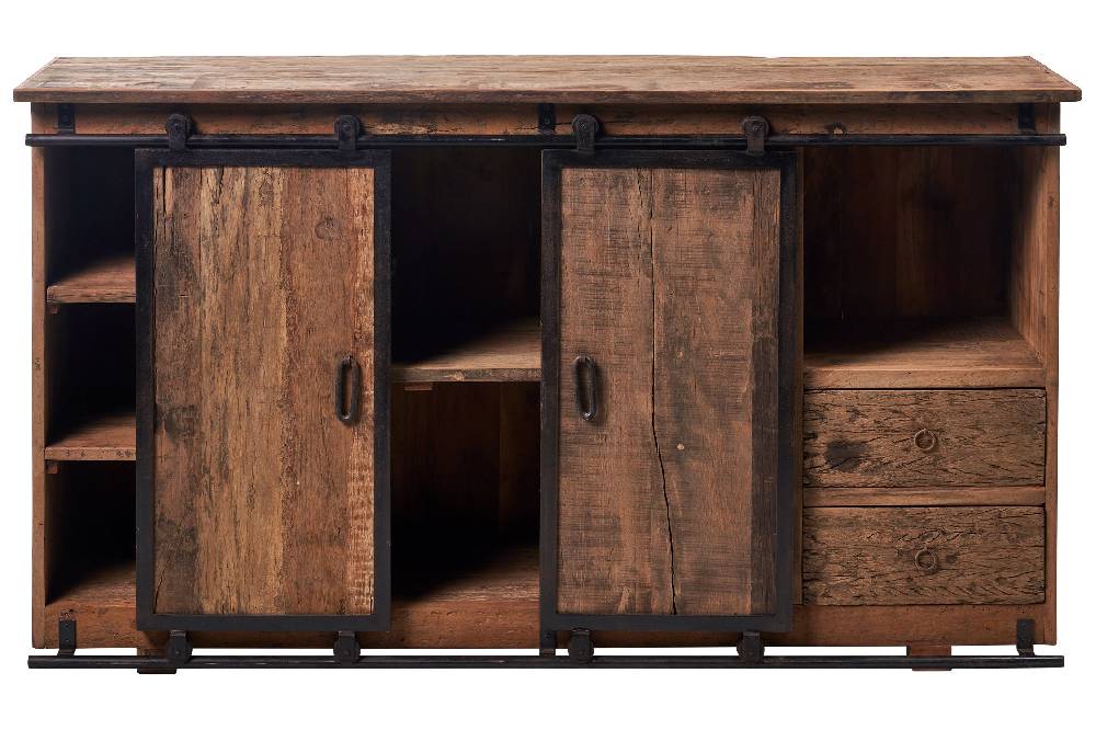 Novità Home Credenza Teak Sportelli Scorrevoli