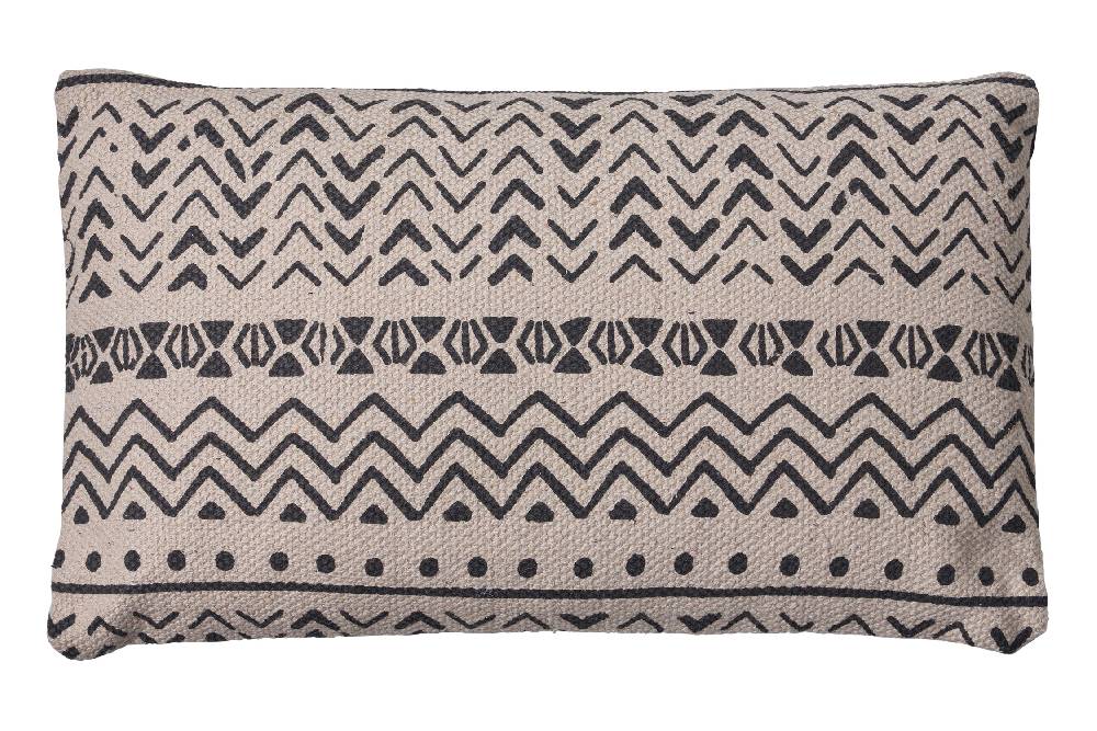Novità Home Cuscino 30x50 ikat beoge e nero