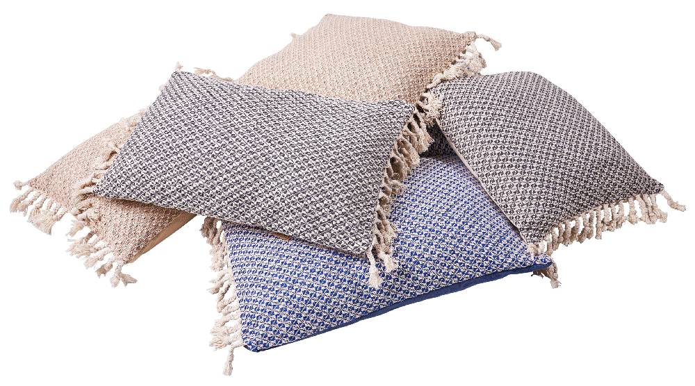 Novità Home Cuscino 40x60 Jaquard Con Frange