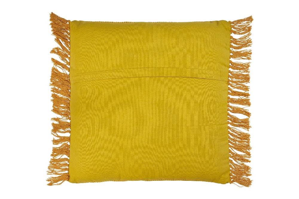 Novità Home Cuscino Frange In Cotone Giallo- 45x45