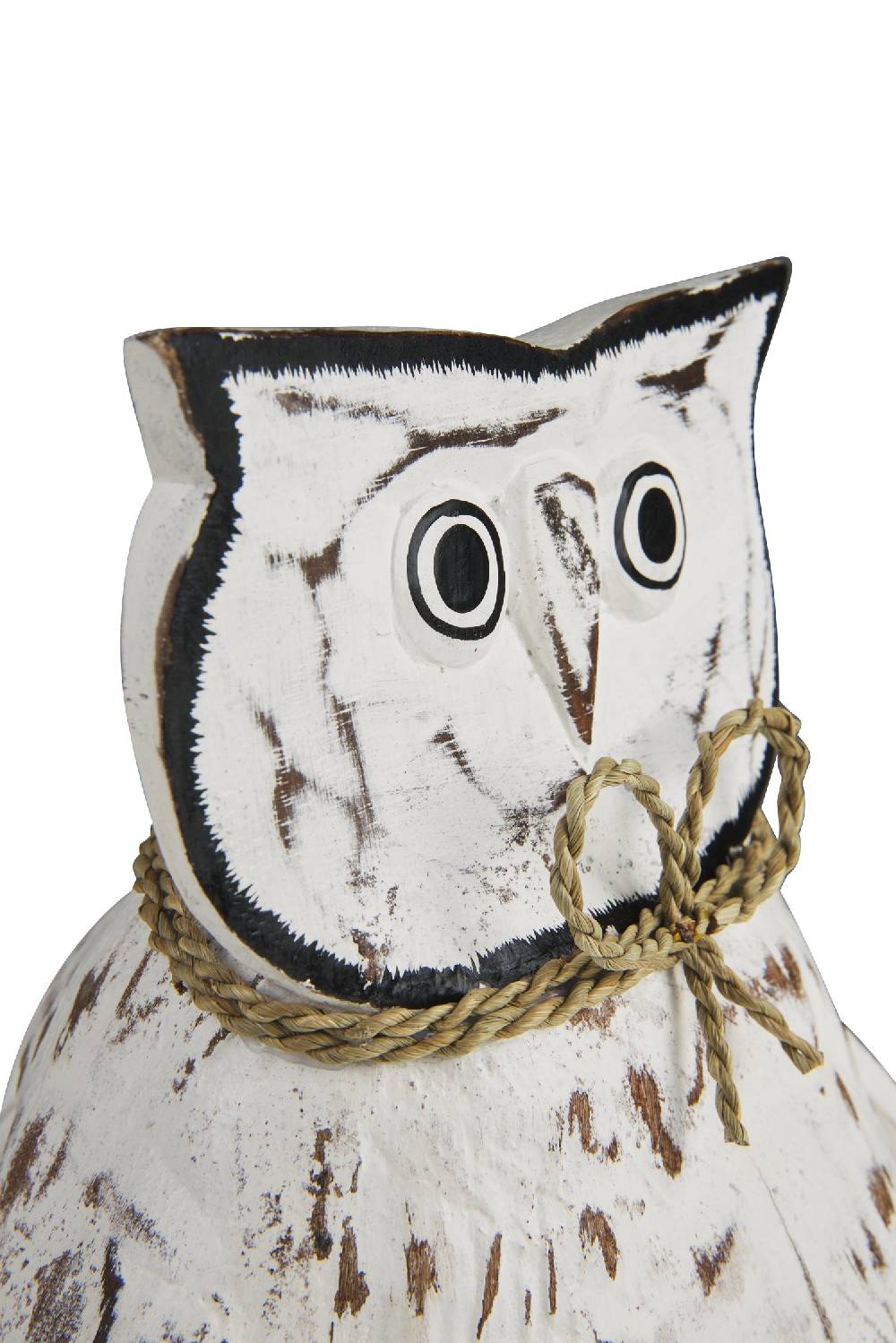 Novità Home Decor - Civetta Ali Aperte Cocco Bianca