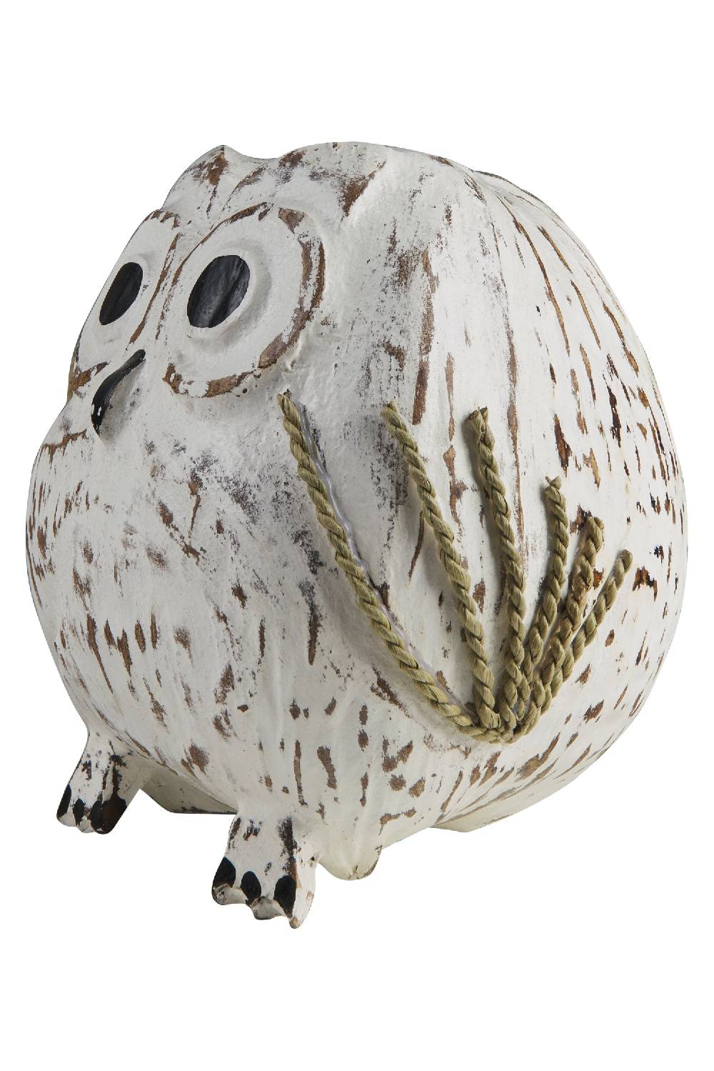 Novità Home Decor - Civetta Cocco Bianco