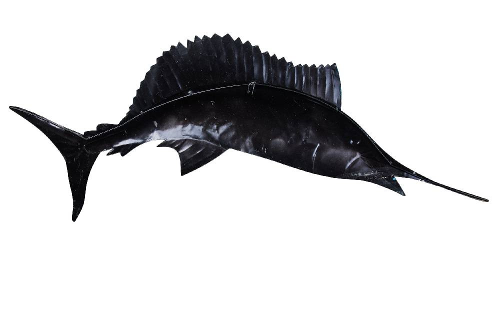 Novità Home Decor - Pesce Marlin Scultura In Ferro