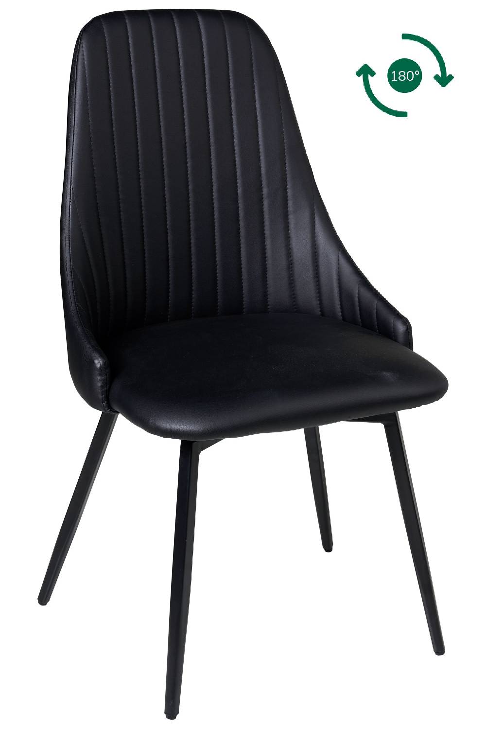 Novità Home Elvis - Sedia In Pu Nera