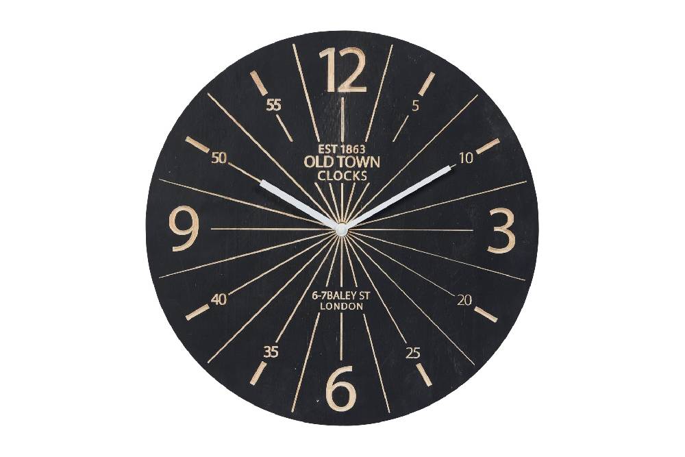 Novità Home Est 1853 - orologio da appendere nero