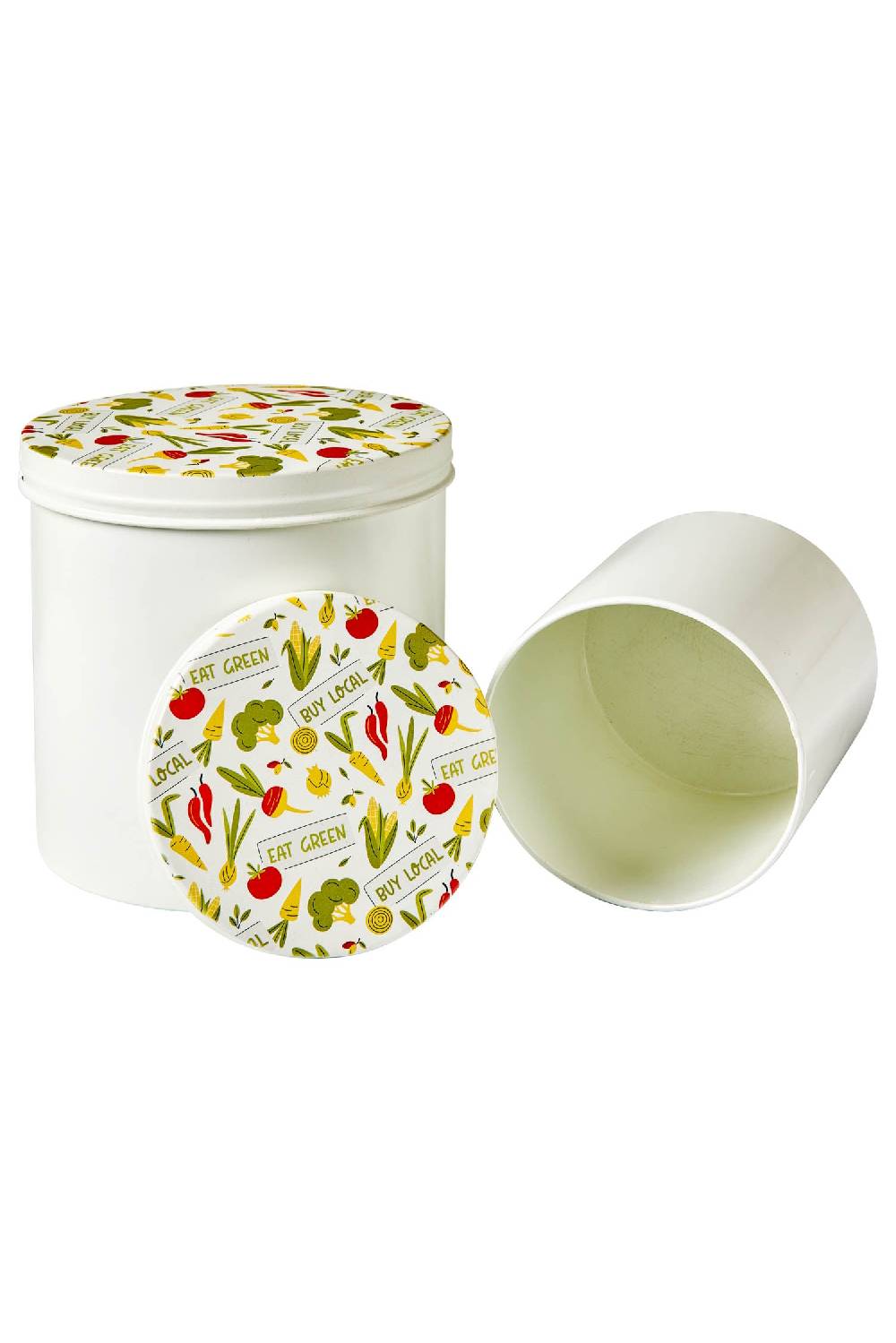 Novità Home Friendly - Set 2 Scatole In Ferro Bianco