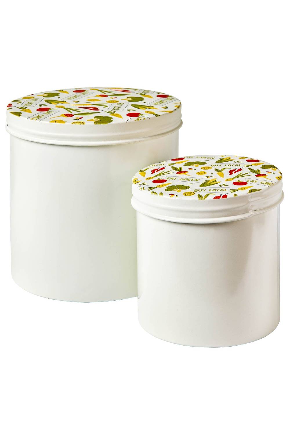 Novità Home Friendly - Set 2 Scatole In Ferro Bianco