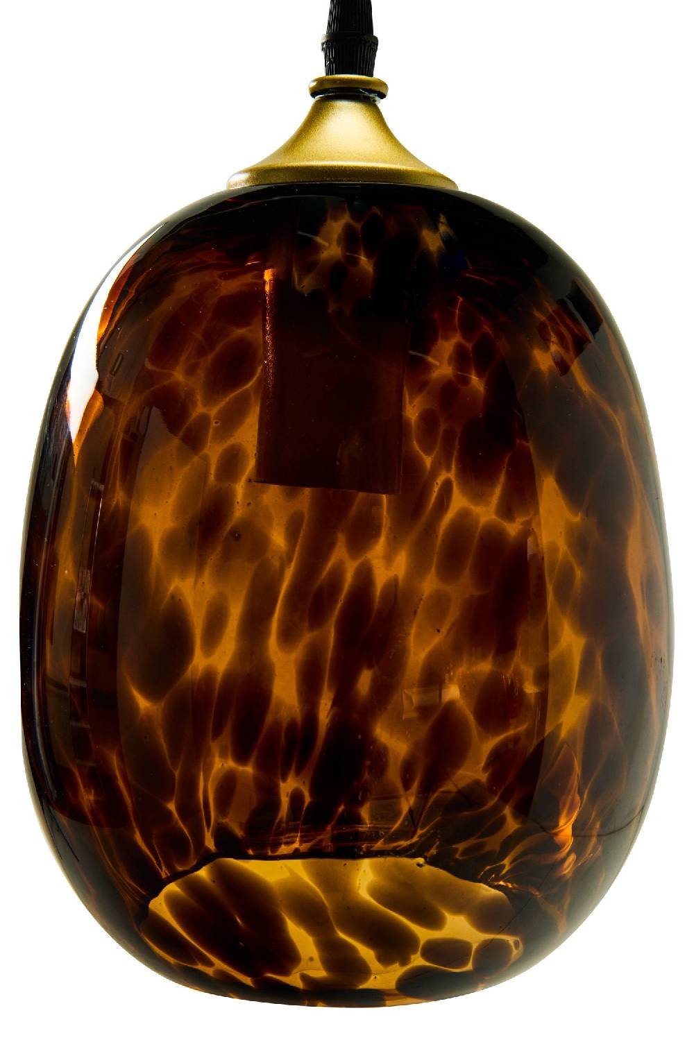 Novità Home Glass - Lampadario Forma Uovo Maculato