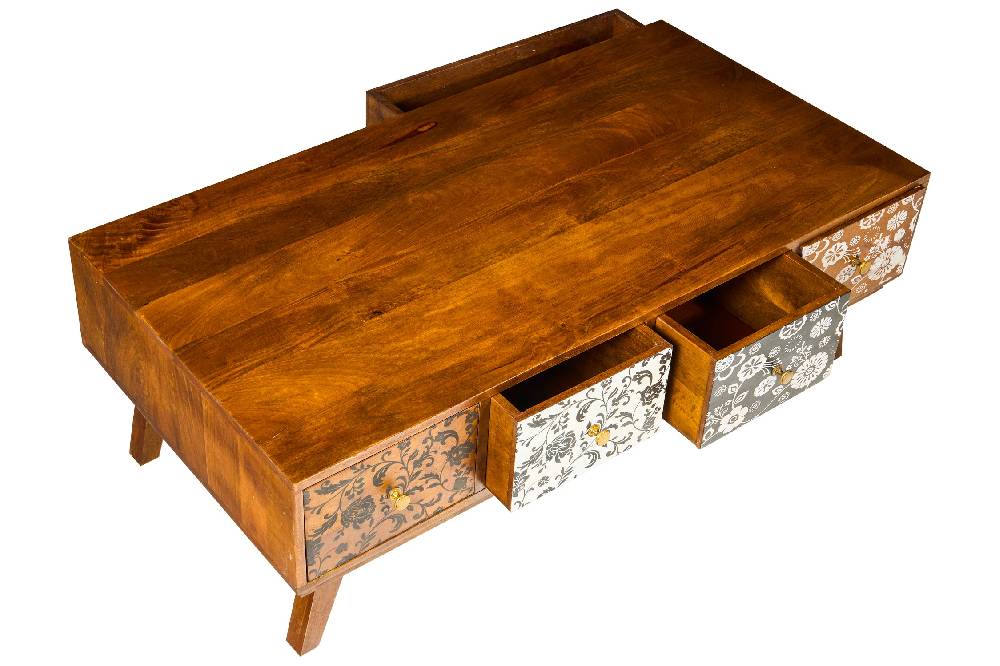 Novità Home Honfleur -Tavolo Basso 6 Cassetti