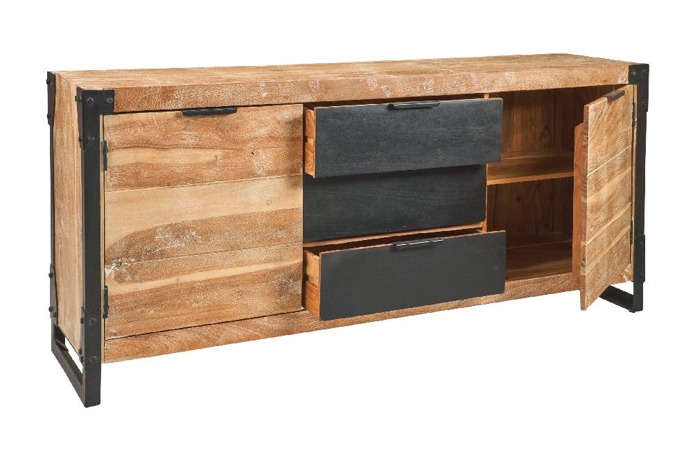 Novità Home Iron - Credenza 3 Cassetti