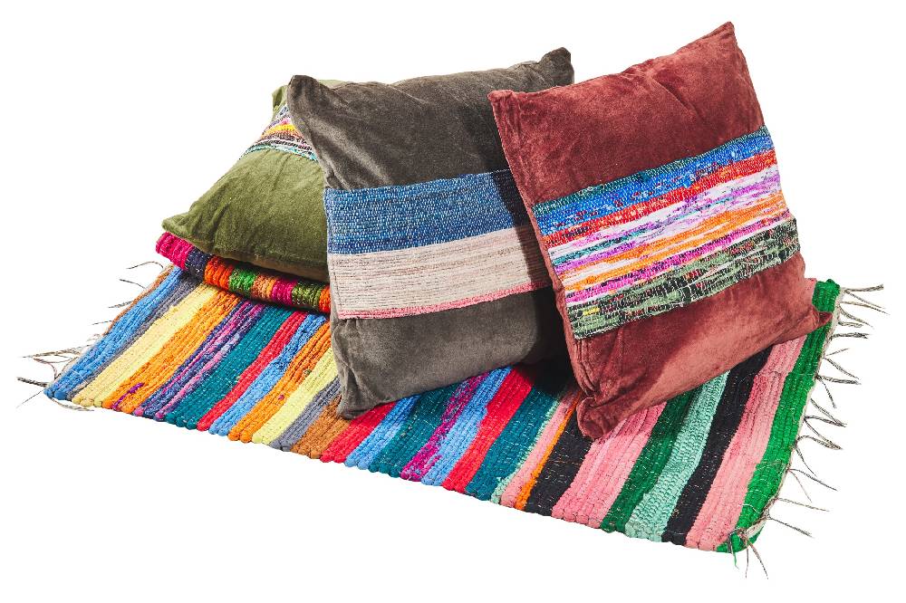 Novità Home Jamai - Cuscino Verde Con Decori Cotone