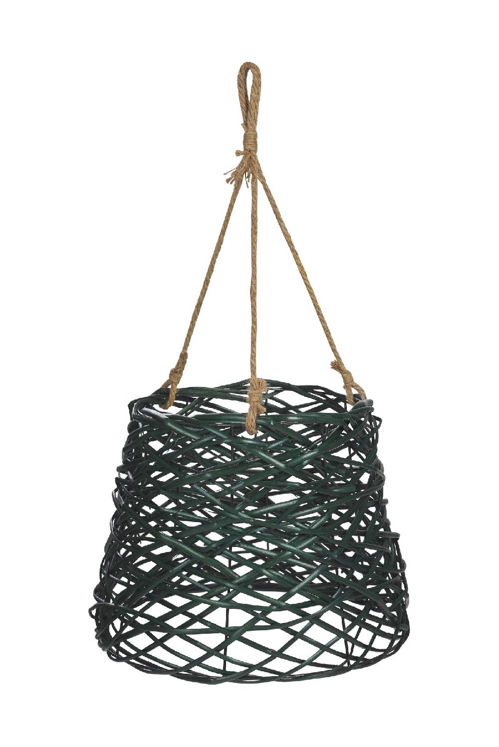 Novità Home Lampadario cesta rattan verde