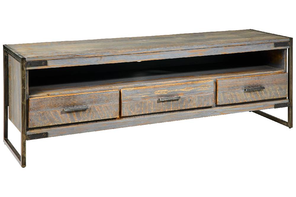 Novità Home Leicester - Porta Tv 3 Cassetti Grey