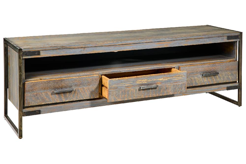 Novità Home Leicester - Porta Tv 3 Cassetti Grey