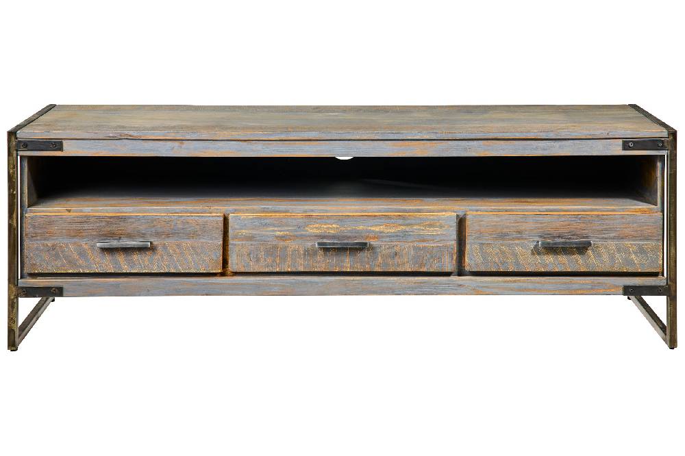 Novità Home Leicester - Porta Tv 3 Cassetti Grey