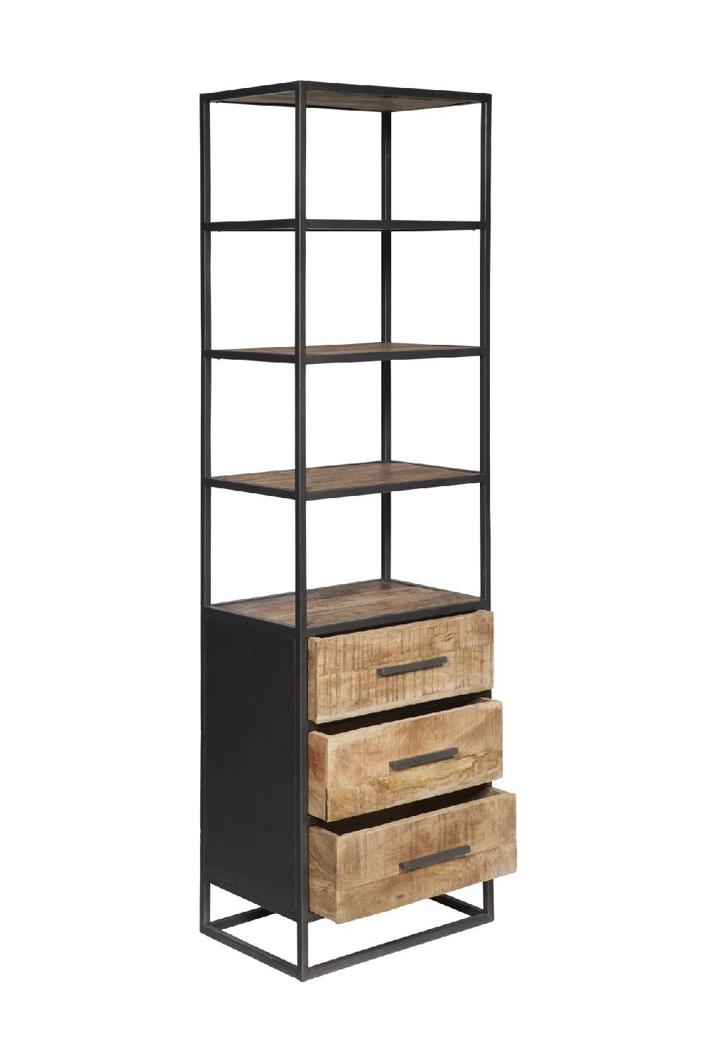 Novità Home Libreria 3 Cassetti In Legno E Metallo