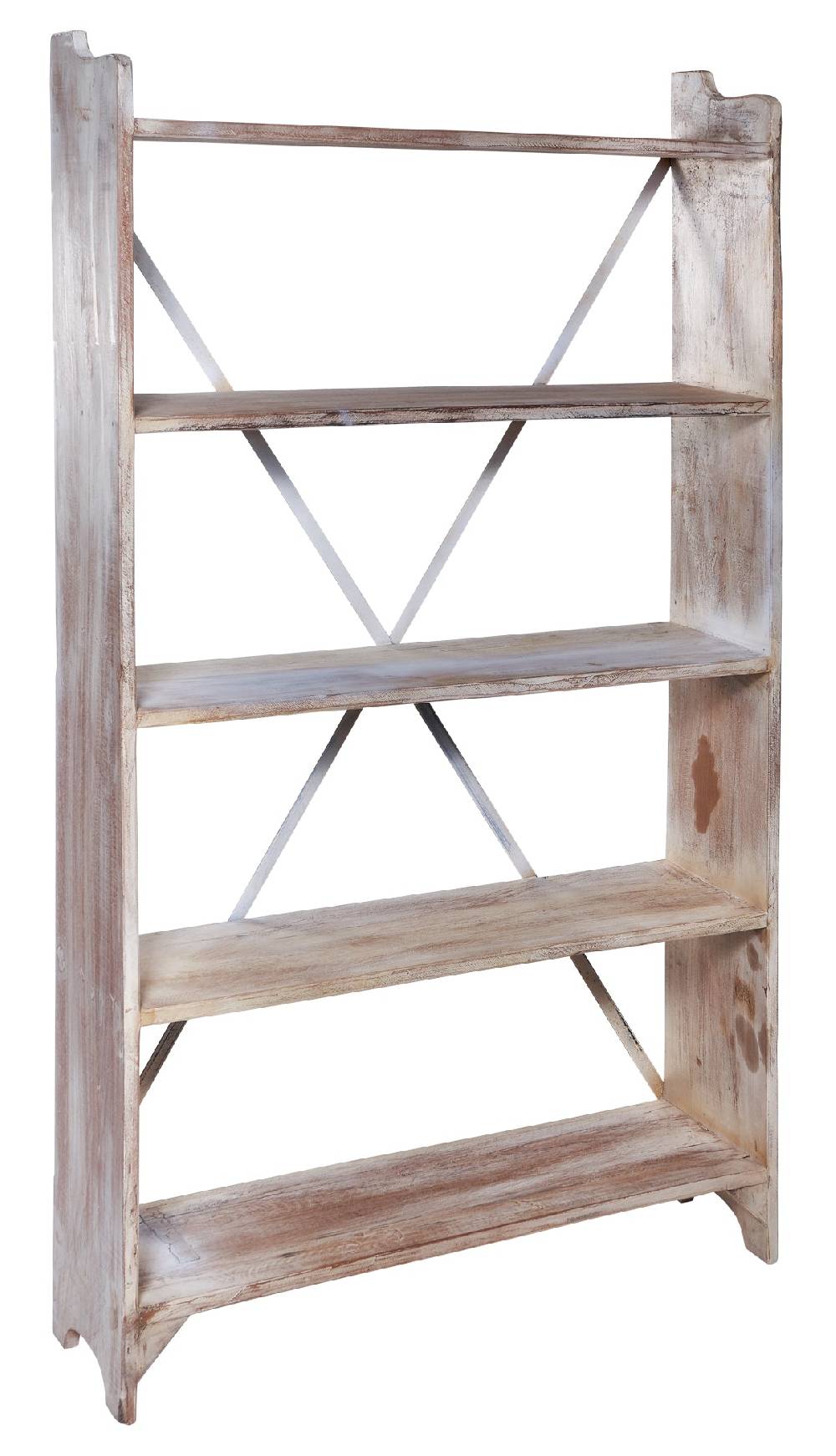 Novità Home Libreria 5 Ripiani In Legno Sbiancato