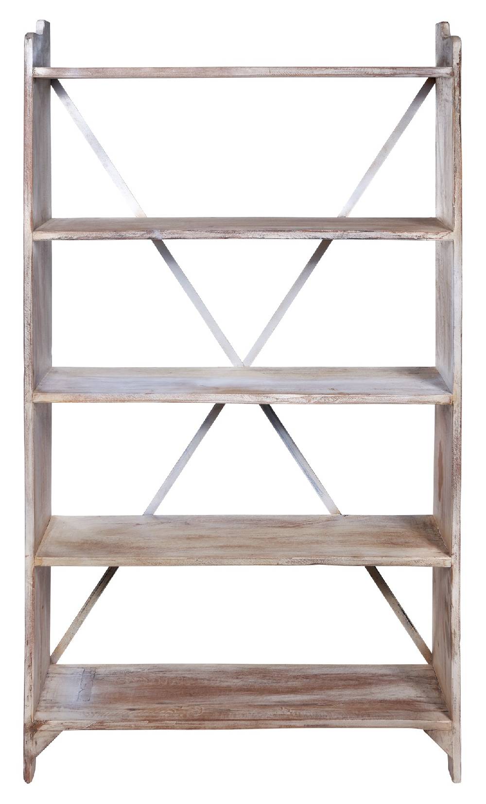 Novità Home Libreria 5 ripiani in legno sbiancato