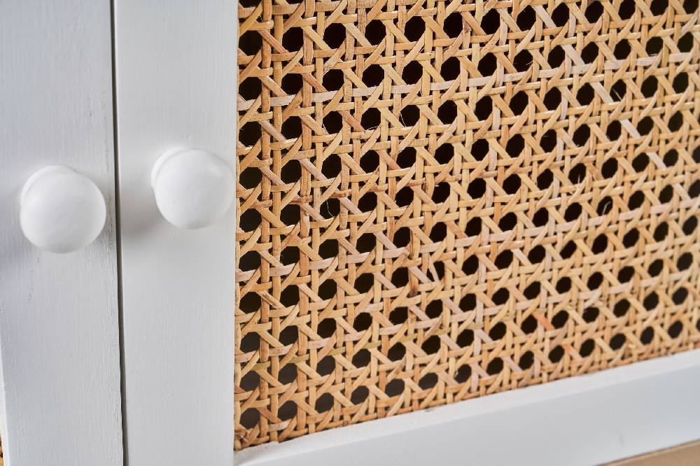 Novità Home Malibu - Comodino Bianco 2 Sportelli