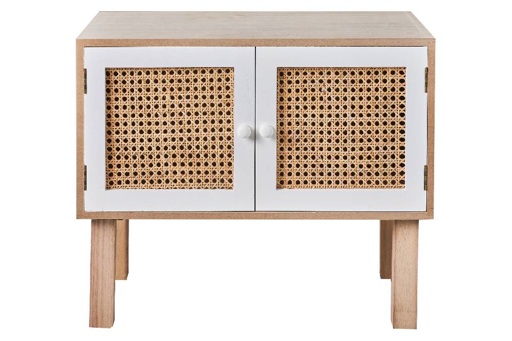 Novità Home Malibu - comodino bianco 2 sportelli