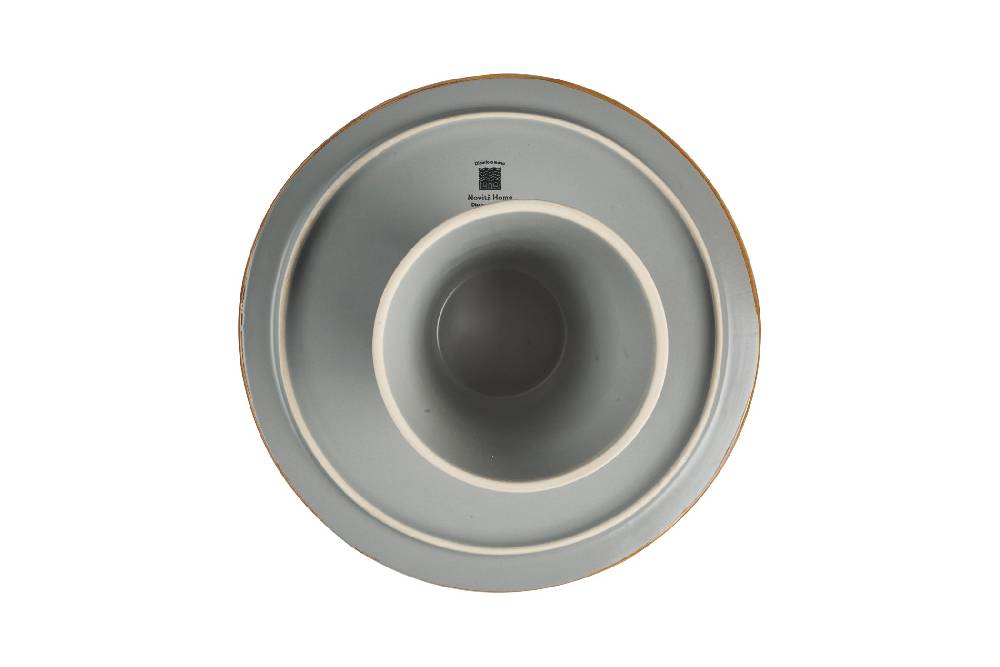 Novità Home Mediterraneo - Alzatina In Gres Grigia