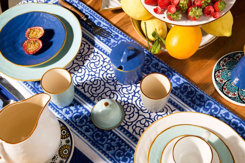 Novità Home Mediterraneo - Piatto Piano In Gres Blu