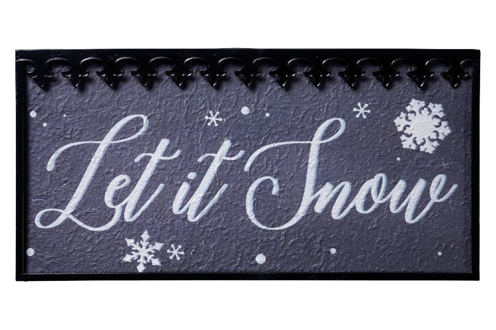 Novità Home Merry - Cartello Let It Snow