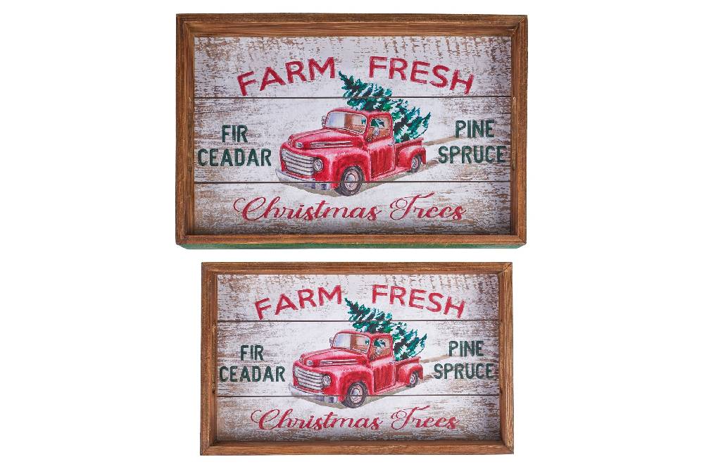 Novità Home Merry - Set 2 Vassoi Farm Fresh