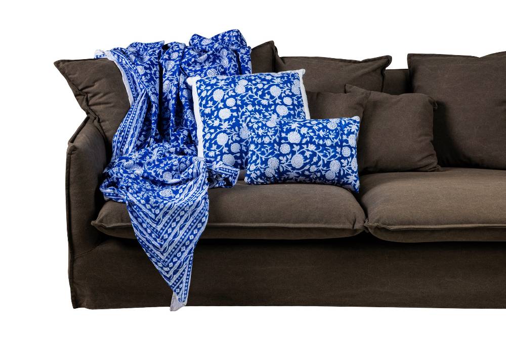 Novità Home Ortigia - Mezzero Blue Bianco 180X270