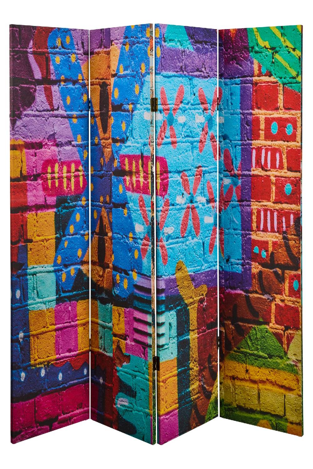 Novità Home Paravento - Street Art 4 Ante Linen