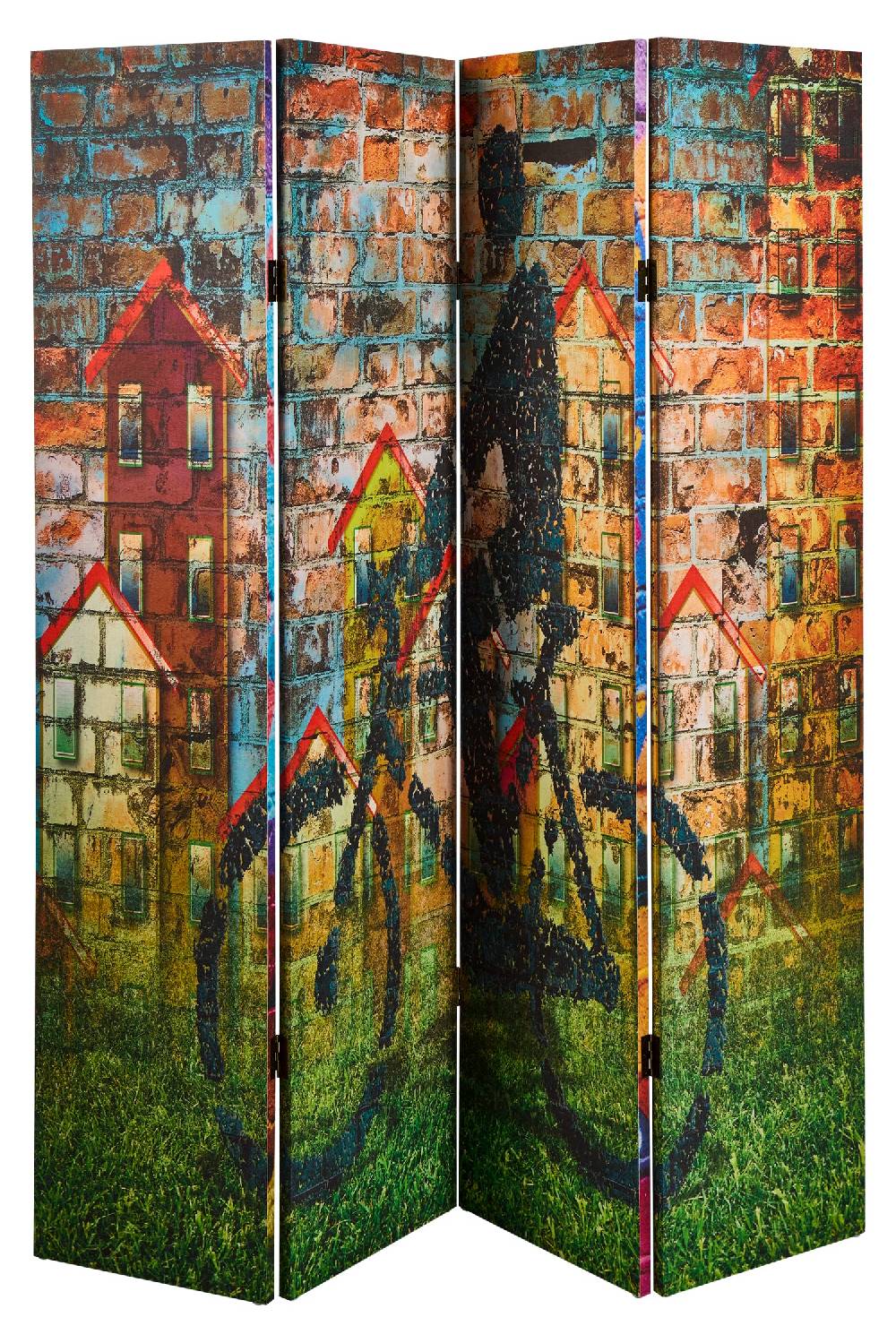 Novità Home Paravento - Street Art 4 Ante Linen