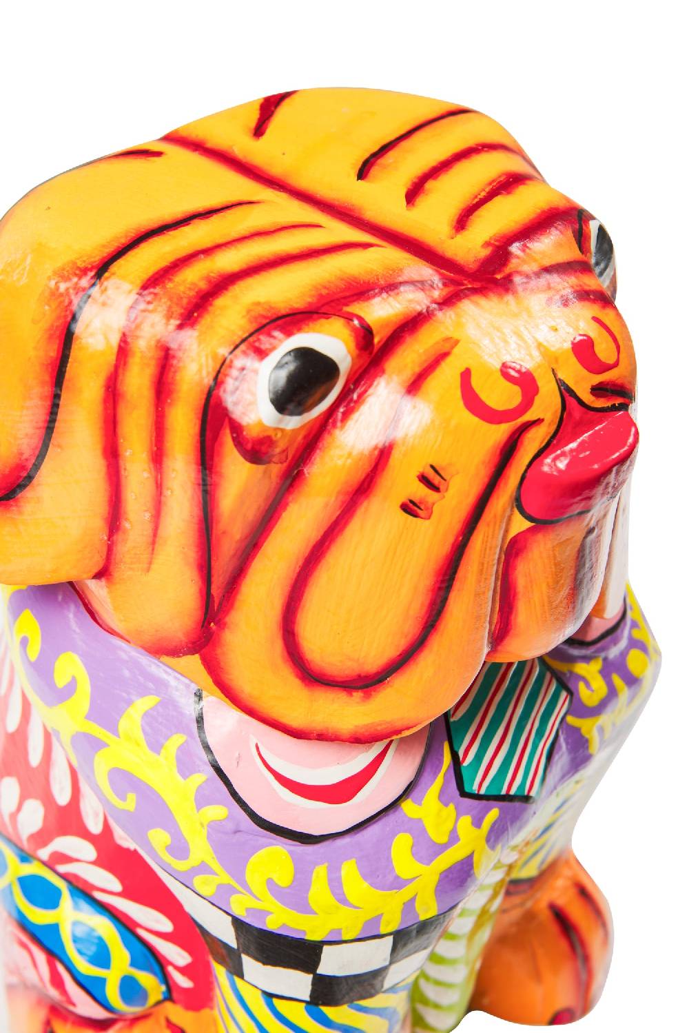 Novità Home Popart -Bulldog Arancio Verde