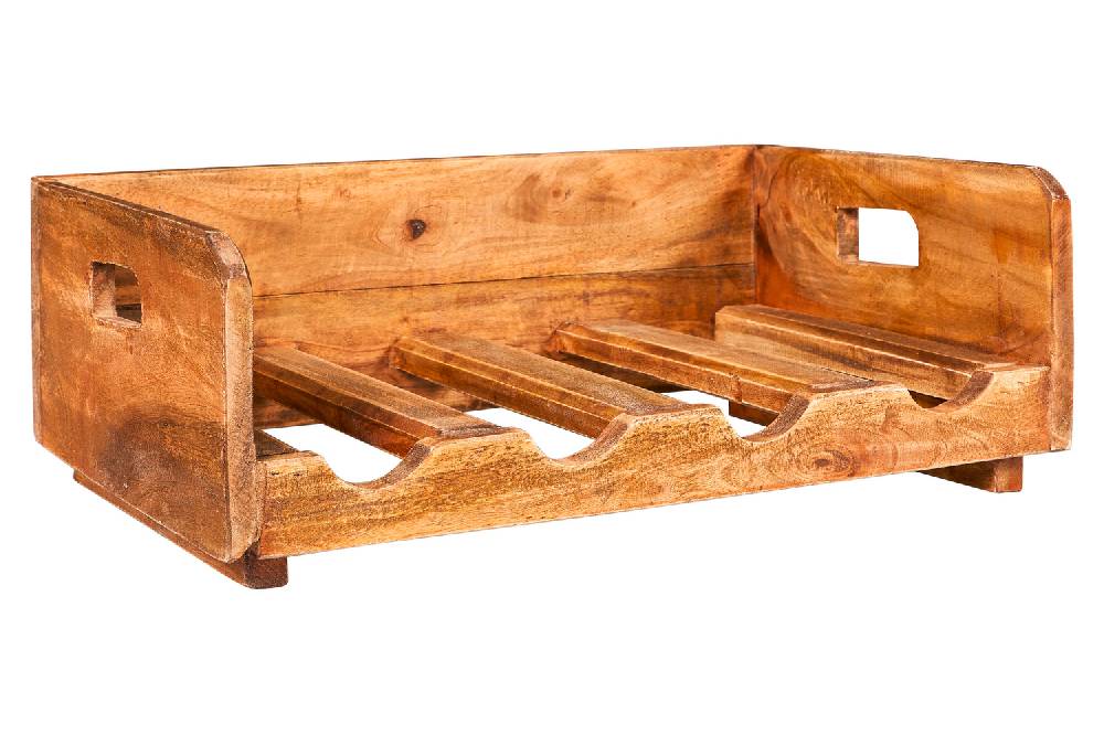 Novità Home Portabottiglie Impilabile In Legno